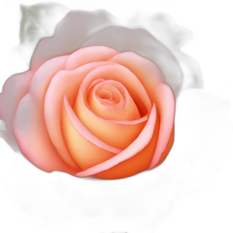 Pink rose with peach 512x512px emoji