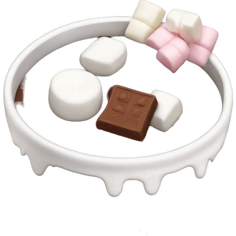christmas burgundy colour cup with chocolate and marshmallows emoji