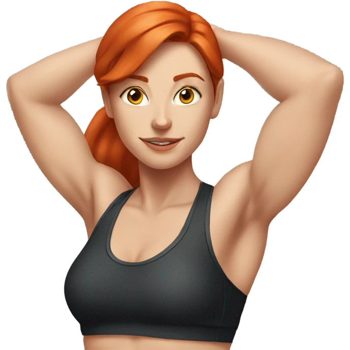 fit redhead in a gym  emoji