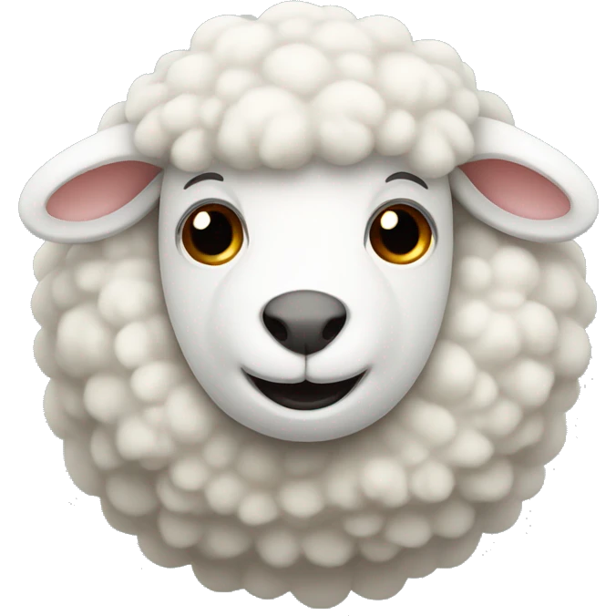 fluffy white sheep emoji