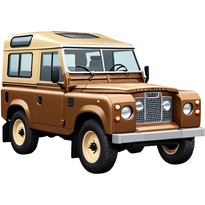 Land Rover brown emoji