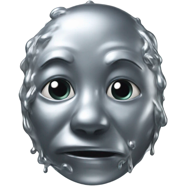 Creature made of liquid chrome emoji