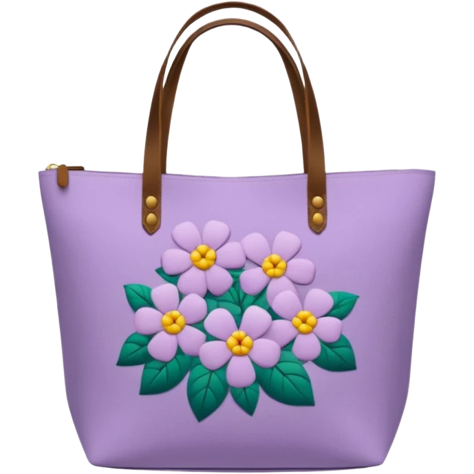 light purple tote bag emoji