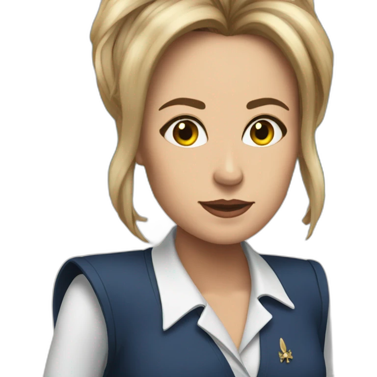 Brigitte entrait d'endrasser Macron emoji