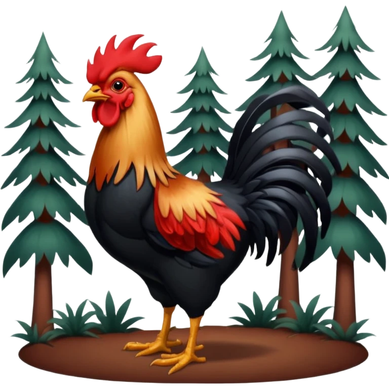 🌲🐓 emoji