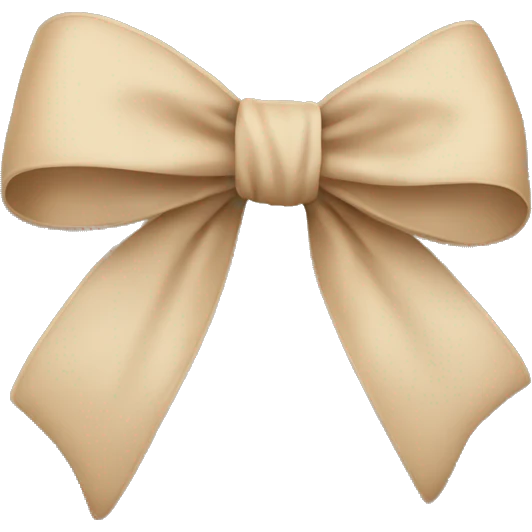Beige bow  emoji