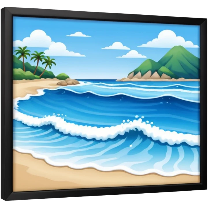 Beach, no human just clean water or something emoji