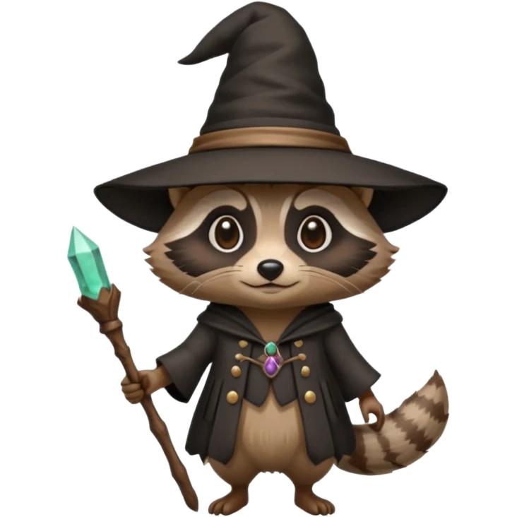 raccoon witch emoji