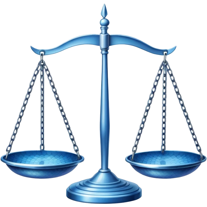 blue scales of justice emoji