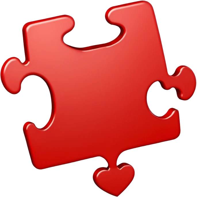 Autism puzzle piece with a heart on it emoji