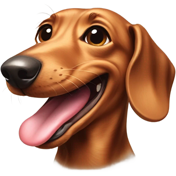 Weiner dog smiling emoji