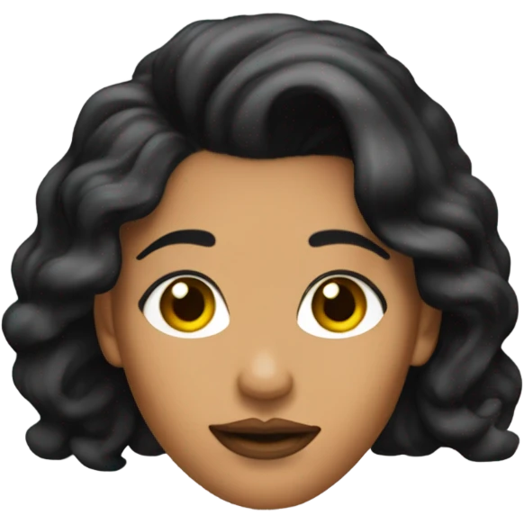 Tanned woman with black hair dressed in 1990s grunge hair, makeup, and neon attire  emoji