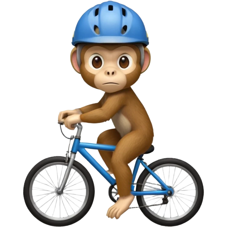 monkey with bicycle helmet emoji