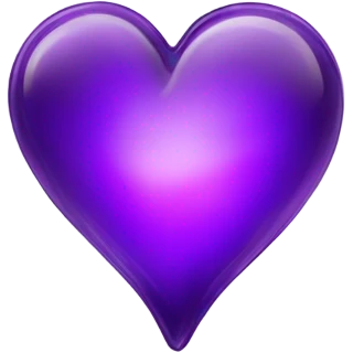 Shiny glass violet heart  emoji