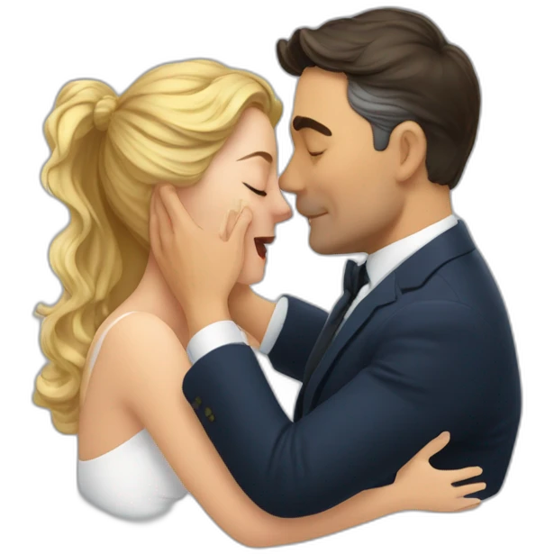Gérald darmanin he kisses a woman who cry emoji