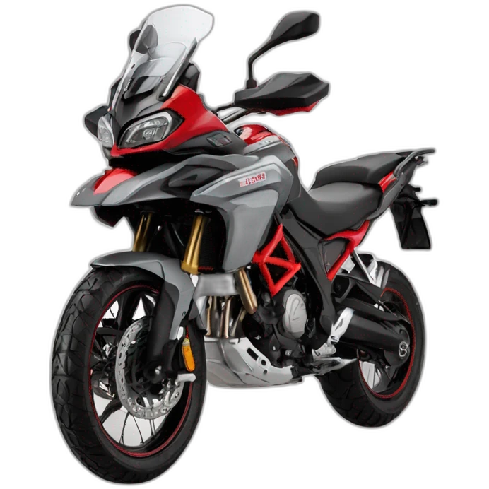Moto benelli trk 502X gris y roja emoji
