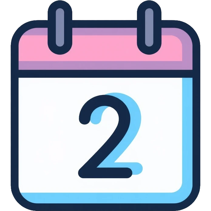 pastel blue calendar emoji