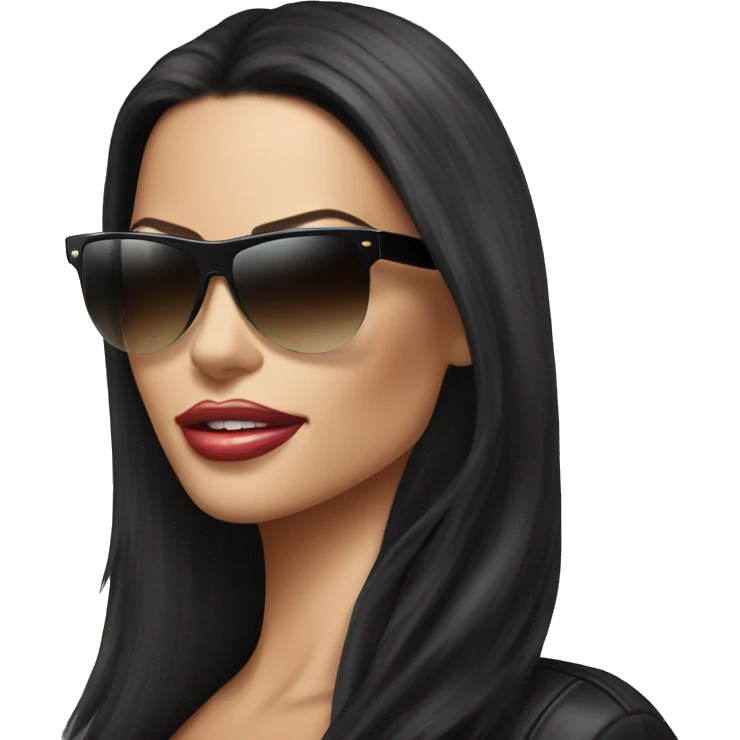 Adriana lima with sunglasses emoji