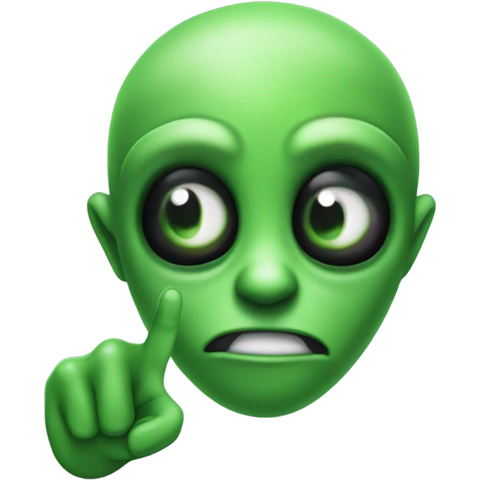 alien giving middle finger emoji