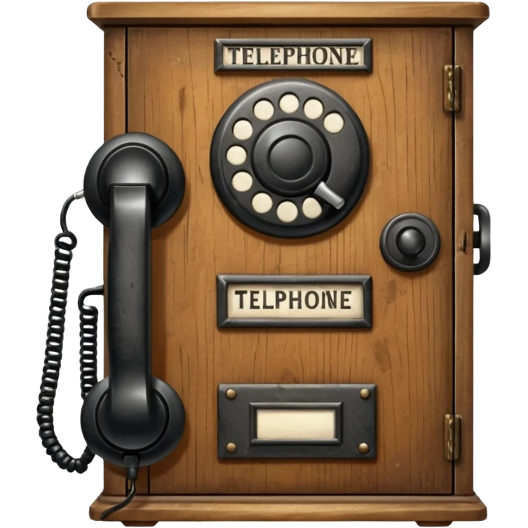 old telephone cabinet emoji