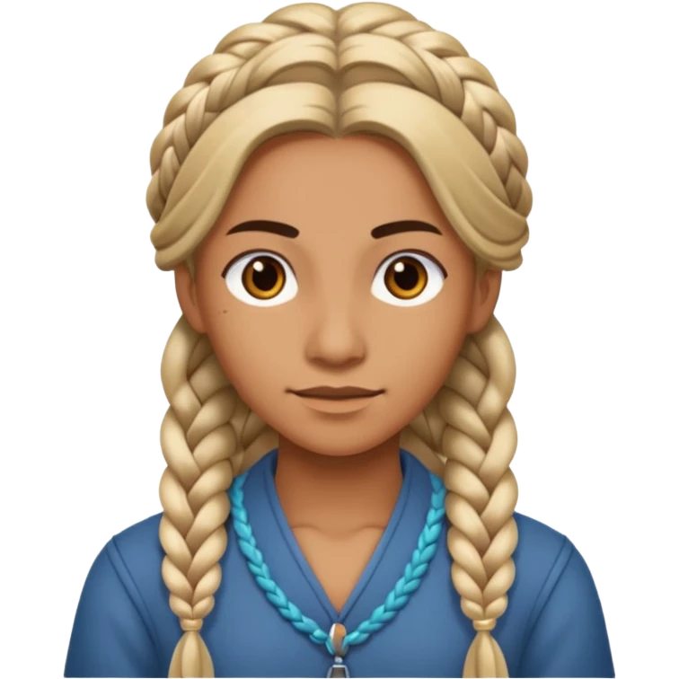 Orga mit langen Zopf emoji