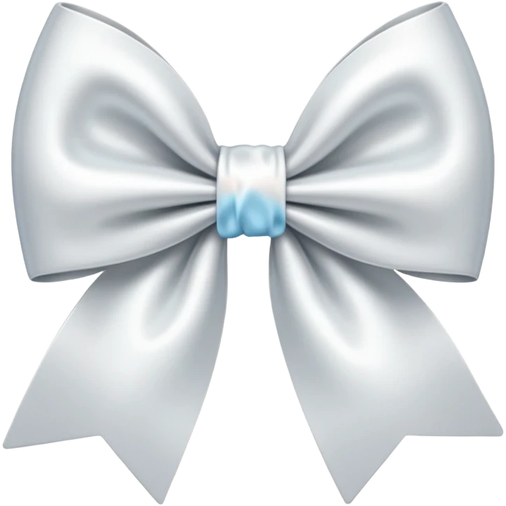 😍🫀white satin bow emoji