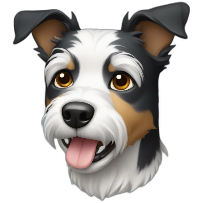 black-coated mongrelized terrier emoji