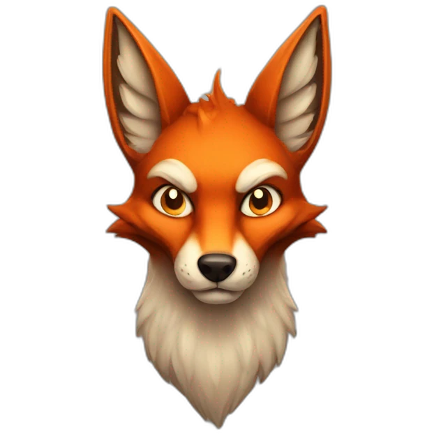 evil fox with horns emoji