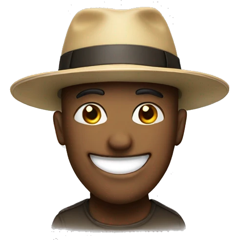 Smile with hat emoji