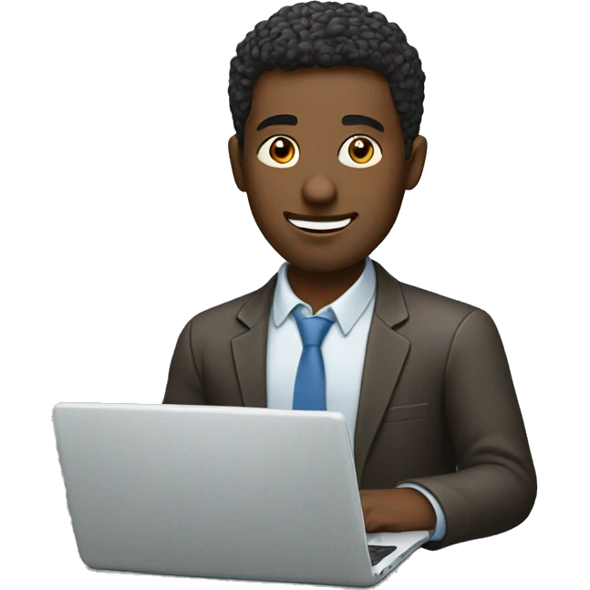 white man at laptop emoji