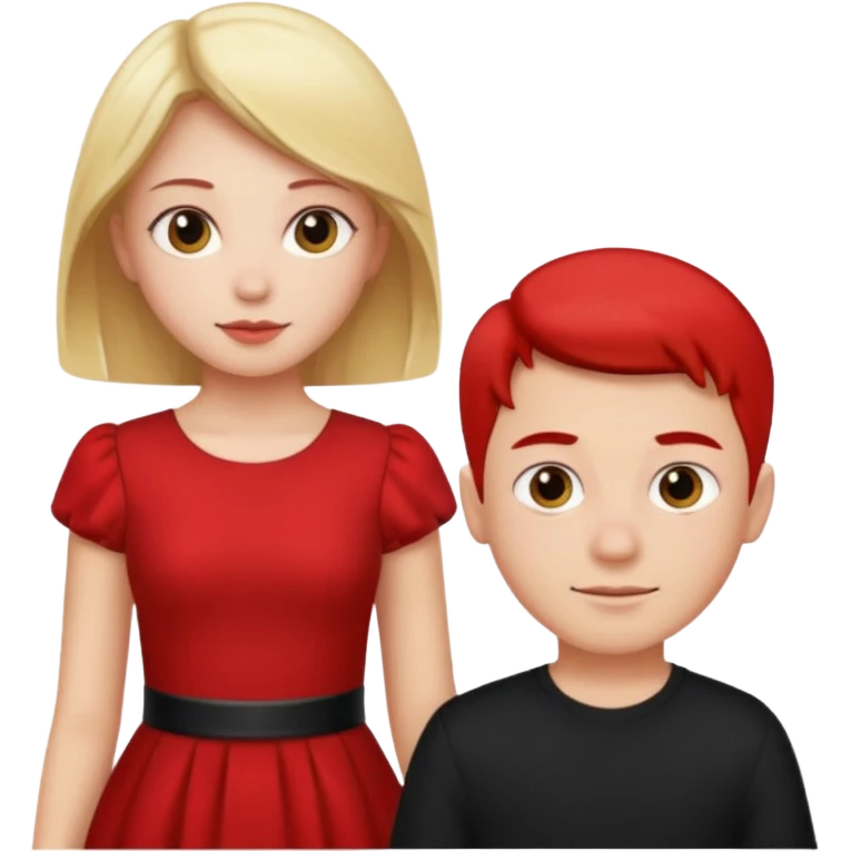 Wow good now just change the colour of dress girl red boy black emoji