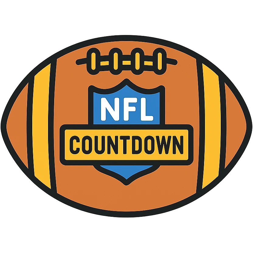 stylized football with the 'NFL Countdown' logo emoji