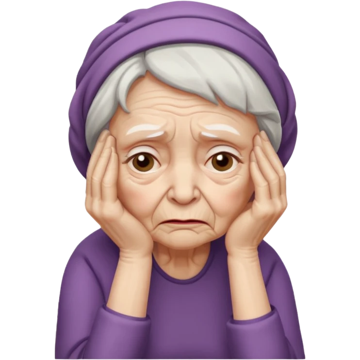 old lady face palm emoji