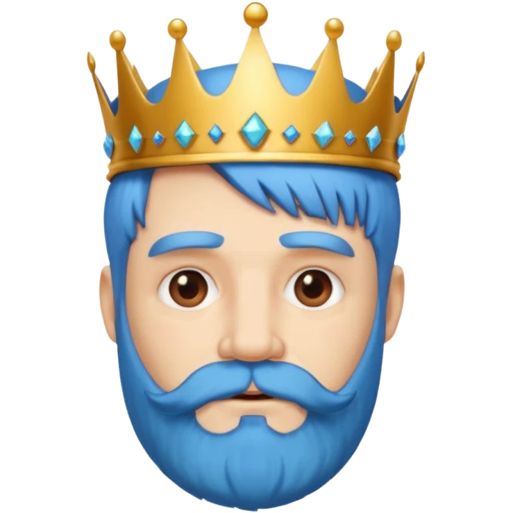 blue haired bearded old king emoji