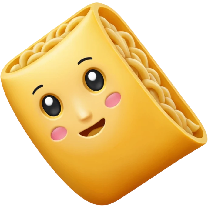 one piece of elbow macaroni emoji