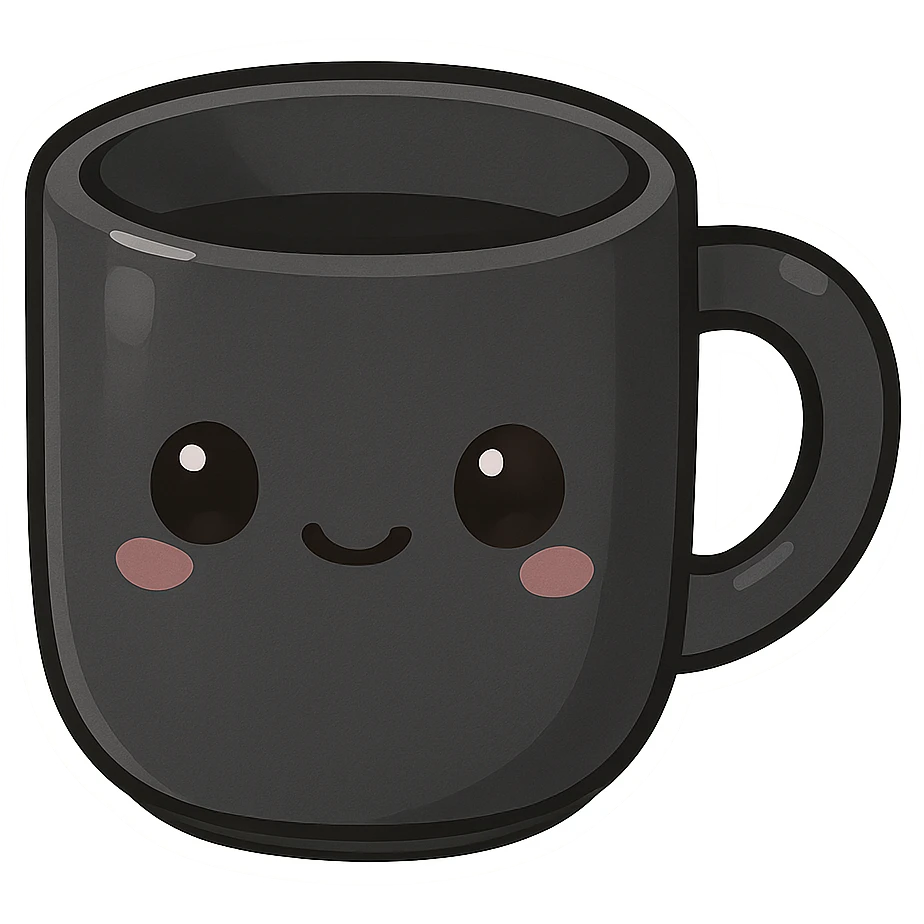 simple black mug emoji