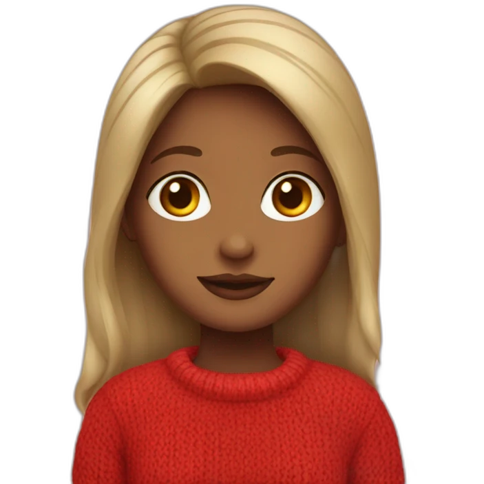 Girl in red sweater emoji