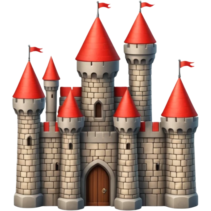 castle turrets with red tops emoji