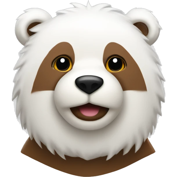 Oso de peluche navideño blanco con marrón  emoji