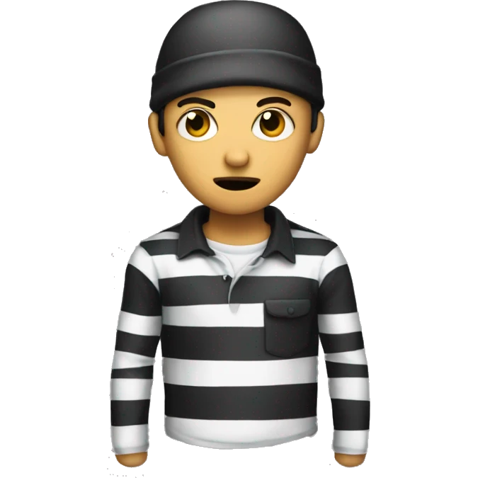 Robber stripped shirt  emoji