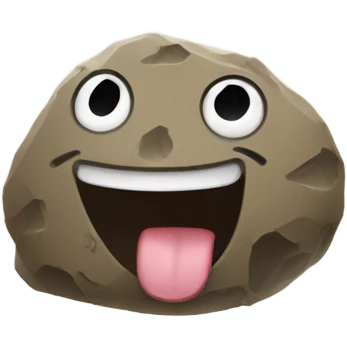 Pebble from dandy's world (Pet rock, dog.) emoji