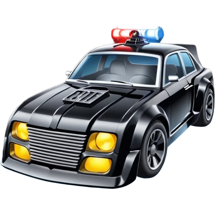 Haunted Darth Vader’s ice cube race car with bright white headlights and light saber bumpers  emoji