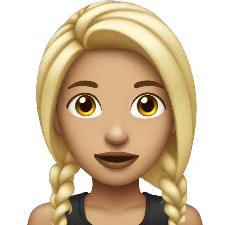 blonde girl with lots of face piercings emoji