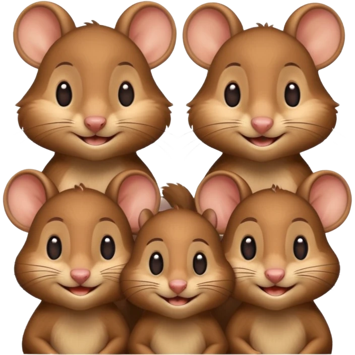 Rodent family emoji