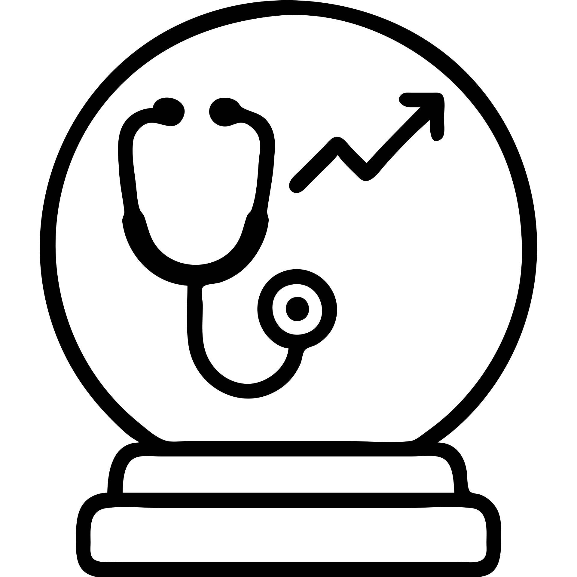 Add an upward slope or rising line graph inside the crystal ball to symbolize improvement and positive healthcare outcomes. Keep the icon style minimal, maintaining stethoscope and dollar sign, with blue and green color hints. emoji