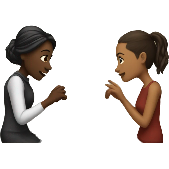 Cynthia and me playing chess emoji