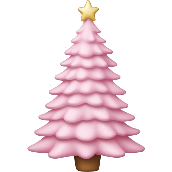 pastel pink christmas tree emoji