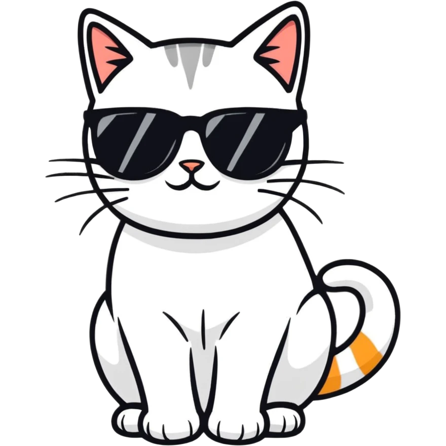 Cat with sunglasses emoji