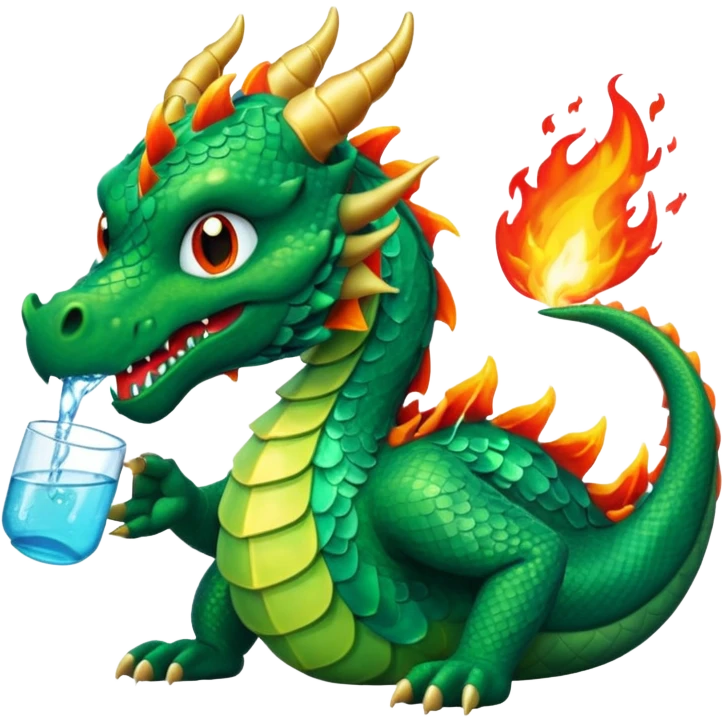 dragon drinking emoji