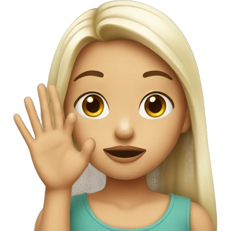 Girl blow a kiss with her hand  emoji